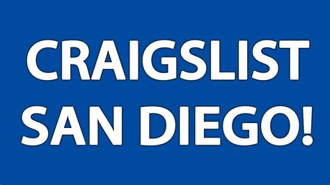 San Diego. . Free san diego craigslist